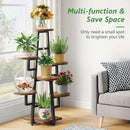7 Tier Corner Plant Shelf With High Low Design For Living Room by HouseOfZazla