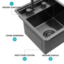 Modern Undermount Bar Sink With Folding Faucet by HouseOfZazla