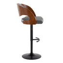 Pino - Mid Century Modern Adjustable Barstool With Swivel With Rounded T Footrest (Set of 2) by HouseOfZazla