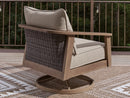 Harmony Headlands - Swivel Lounge With Cushion - Natural / Gray by Unique Piece Furniture