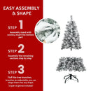 4FT Flocked Christmas Tree with 233 Tips