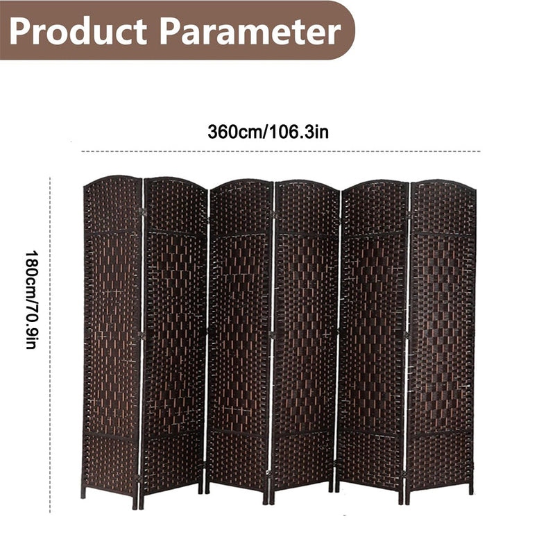 6 Panel Room Divider, Folding Screen