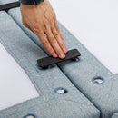 4 Seat Module Sectional Sofa Couch With 2 Ottoman,Seat Cushion and Back Cushion Removable and Washable,Light Blue