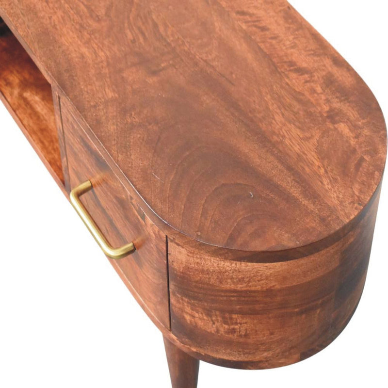 Solid Wood Two-Drawer Open-Slot Media Unit, photo 7 of 10