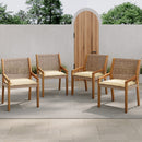 Outdoor Dining Set – Acacia Wood Stamford Table & Wicker Chairs