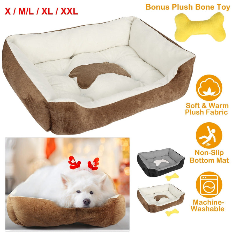 Pet Dog Bed Soft Warm Fleece Puppy Cat Bed Dog Cozy Nest Sofa Bed Cushion Mat For S/M Dog, photo 7 of 8