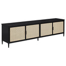Kenneth - 4 Door TV Stand - Black by HouseOfZazla