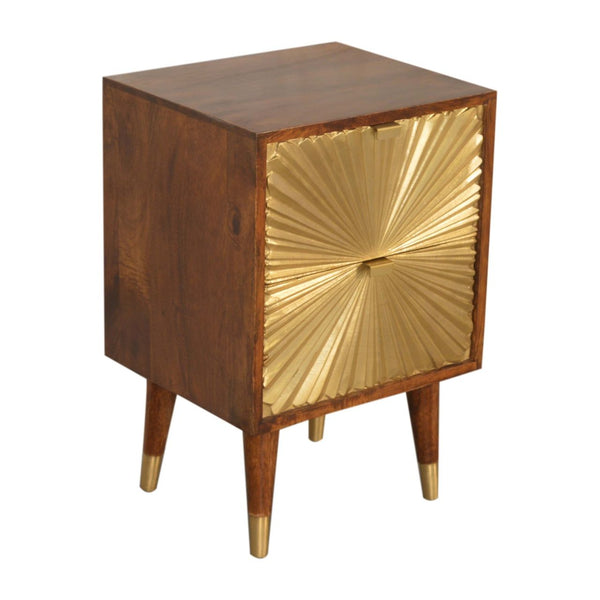 Manila - Nightstand - Brown / Gold, photo 2 of 7