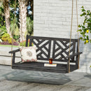 Alejandro Acacia Wood Porch Swing with Slat Panel Seating by HouseOfZazla