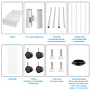 2 Pack 5 Tier Shelf Wire Shelving Unit, NSF Heavy Duty Wire Shelf Metal Large Storage Shelves Height Adjustable Utility for Garage Kitchen Office Commercial Shelving Steel Layer Shelf - White