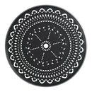 31.50-inch Cas Aluminum Patio Dining Table with Black Frame and Umbrella Hole