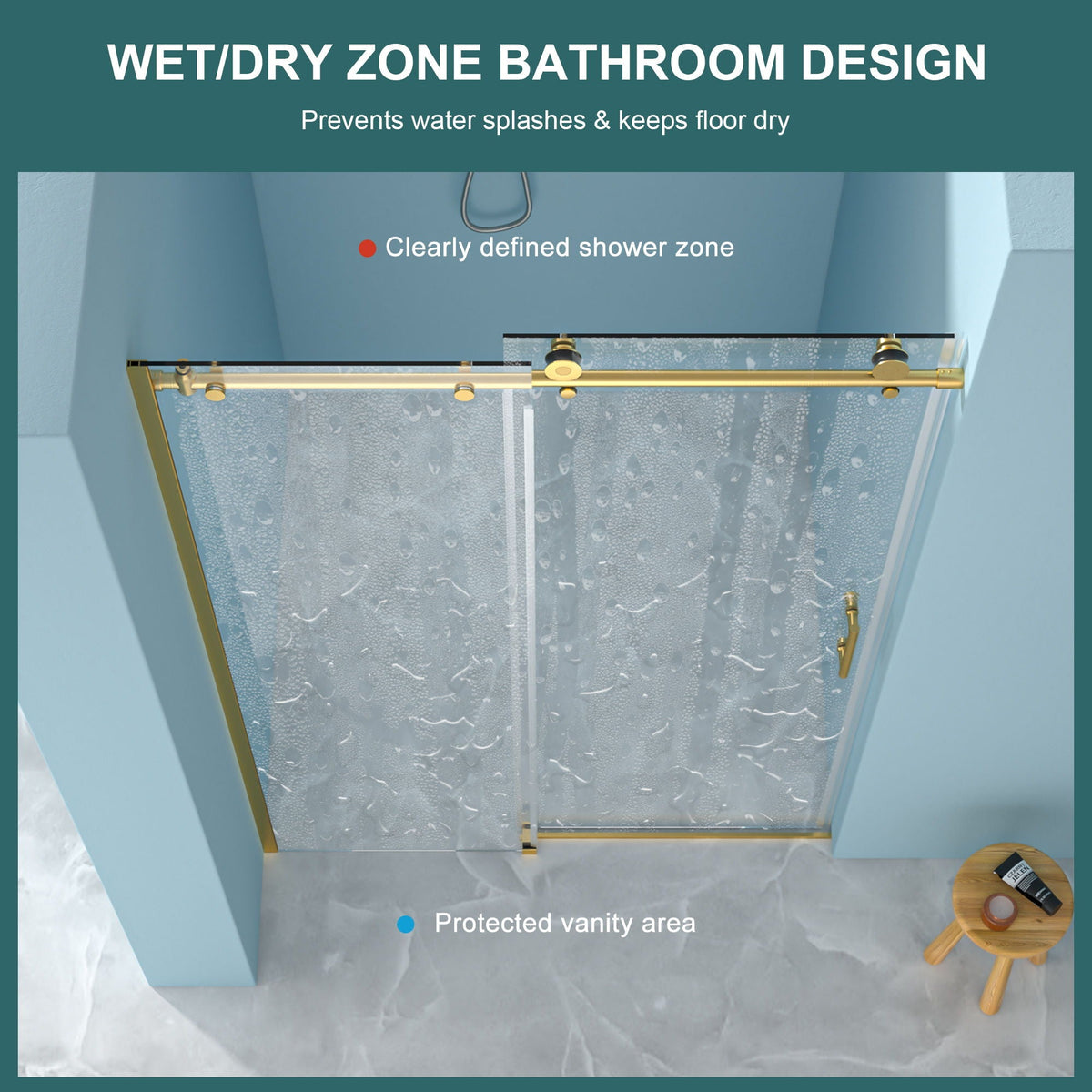 Single Sliding Bypass Shower Door Enclosure With Tempered Glass, photo 8 of 33