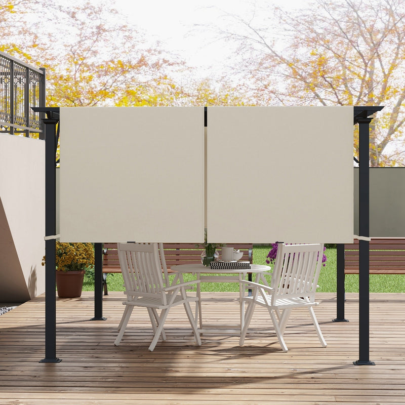 2 PCS 4 x 18ft Pergola Canopy Replacement, UV Protection Pergola Shade Cover, Easy to Install for 10 x 11.8ft Pergola, Khaki