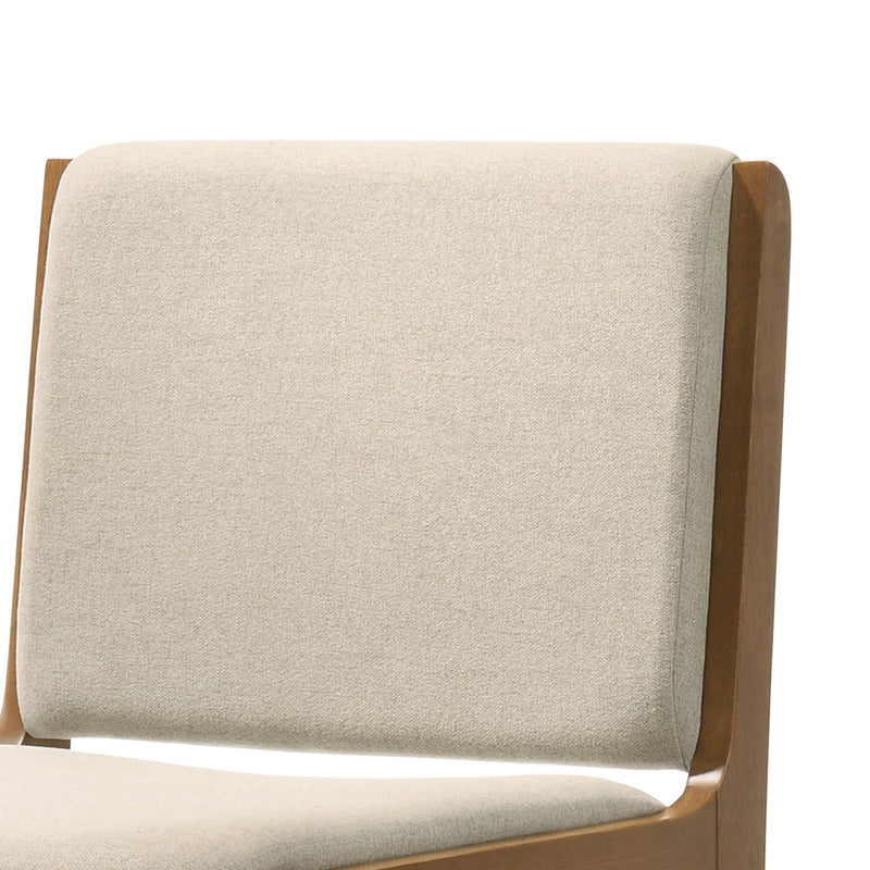 Contemporary Dining Chair Set Upholstered Fabric With Rubberwood Frame, photo 4 of 14