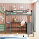 Loft Bed With Shelves With Desk by HouseOfZazla