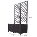 Poly Rattan Garden Planter