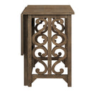 3-Piece Retro Dining Set Solid Wood Counter Height Pub Set Foldable Table with 2 Saddle Stools for Kitchen, Small Space (Distressed Brown)