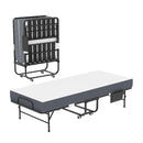 Twin Folding Bed With Memory Foam Mattress, Space Saving Rollaway Guest by HouseOfZazla