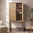 Nolan - Bar Cabinet With Wine Storage - Brown by HouseOfZazla