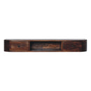 Solid Wood Lunar 2-Drawer Floating Console, 1 Open-slot