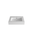 Glossy White Integrated Solid Surface Basin Without Drain & Faucet by HouseOfZazla