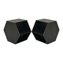 47.24" Hexagonal Coffee Table Side Table Nightstand Burmese Sumac 2PCS
