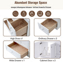 Shaker Free Standing Bathroom Vanity Cabinet & Sink, Soft Close Drawers, Soft Close Doors