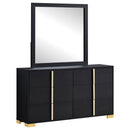 Jeremiah - 6 Drawer Dresser With Mirror - Black by HouseOfZazla