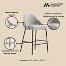 Gracie - Upholstered Counter Stool by HouseOfZazla