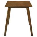 Aston - 5 Piece Counter Height Dining Set With Bent Backs And Upholstered Seats - Walnut