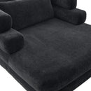 Oversized Chaise Lounge Sofa Bed with Deep Seat and Layered Armrests by HouseOfZazla