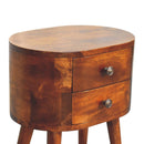 Mini Rounded Nightstand - Chestnut by HouseOfZazla