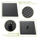 Shower System With Waterfall Tub Spout And 16" Ceiling Mount Square Rain Shower - Oil-Rubbed Bronze