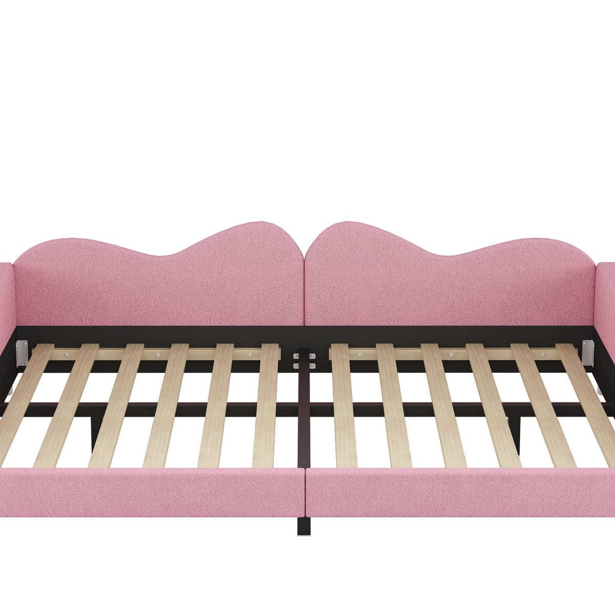 Upholstered Daybed, Sherpa Fabric Sofabed With Cloud-Shaped Backrest, photo 5 of 14