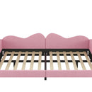 Upholstered Daybed, Sherpa Fabric Sofabed With Cloud-Shaped Backrest by HouseOfZazla