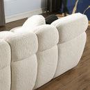 64.96 length, 35.83" deepth, human body structure for USA people, marshmallow sofa,boucle sofa, 2 seater, BEIGE BOUCLE