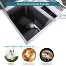 Two Tier Wooden Indoor / Outdoor Rabbit Cage For Small Animals With Runway And Leak-Proof Plastic Tray by HouseOfZazla