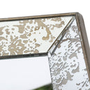 Antique Rectangle Mirror With Floral Accents, Mirrored Display Tray, Hanging Wall Mirror by Unique Piece Furniture