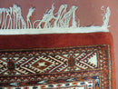 7' X 9' Vintage Handmade Bokhara Turkoman Pakistan Wool Rug Carpet Nice