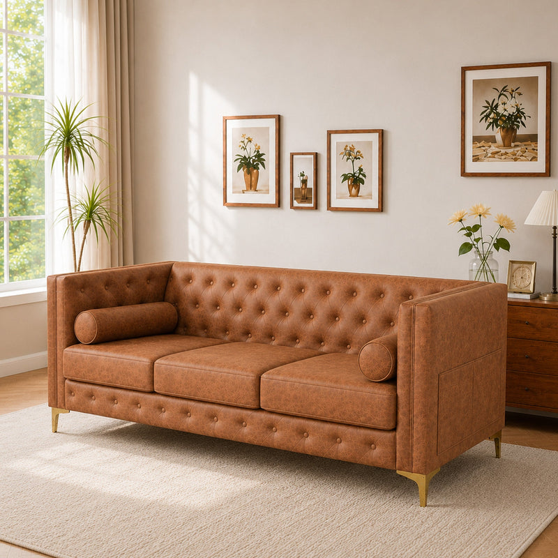 Elegant Button Tufted Sofa, photo 3 of 10