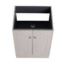 Contemporary Freestanding Bathroom Vanity With Resin Sink & Soft-Close Cabinet Doors by HouseOfZazla