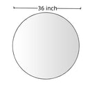 Wall Circular Framed Vanity Mirror For Bathroom, Living Room Decor - Black by HouseOfZazla