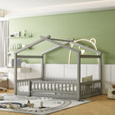 Bed House Bed Frame With Fence by HouseOfZazla