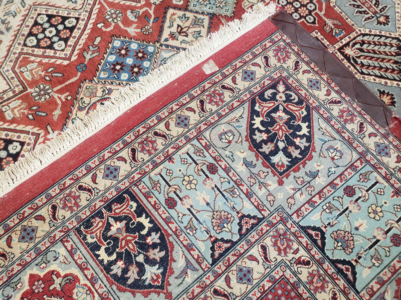 8 x11 Top Quality Veg Dye Turkish Carpet Decorative Handmade Geometric Area Rug