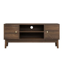 TV Stand, Entertainment Center With Storage, Media Console Table For Living Room - Walnut by HouseOfZazla