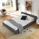 Modern Upholstered Platform Bed Frame With Pleated Design by HouseOfZazla