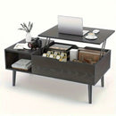 Lift Top Coffee Table with Storage, Wooden Living Room Center Table by 2Dropme