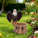 Majestic Eagle Garden Planter Pot on Tree Stump Base by HouseOfZazla