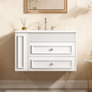 Wall Mounted Bathroom Vanity With 2 Drawers, Sink, Floating Storage Unit by HouseOfZazla