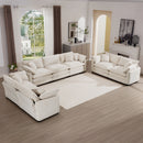 Elegant Oversized Sectional Sofa Set With Deep Seats And Flexible Layout by HouseOfZazla